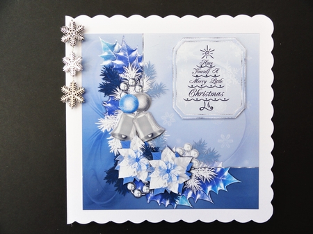 Blue Christmas Floral by Valerie Spowart