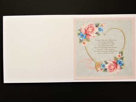 Heart and Flowers Anniversary Card by Valerie Spowart