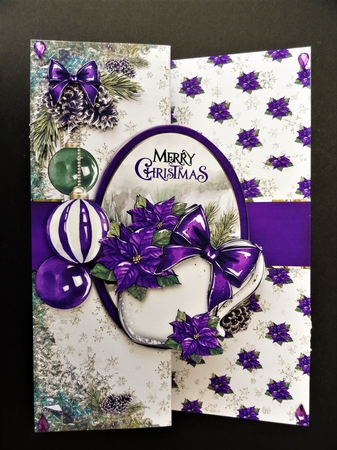 Pine Cones and Needles LILAC 5X7 Fold Back-2 by Valerie Spowart