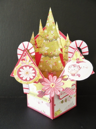 Oh Christmas Tree Tuxedo Pop Up Box #1 by Valerie Spowart
