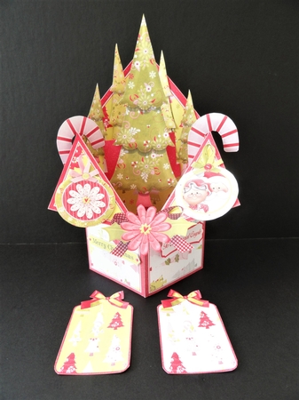Oh Christmas Tree Tuxedo Pop Up Box #1 by Valerie Spowart