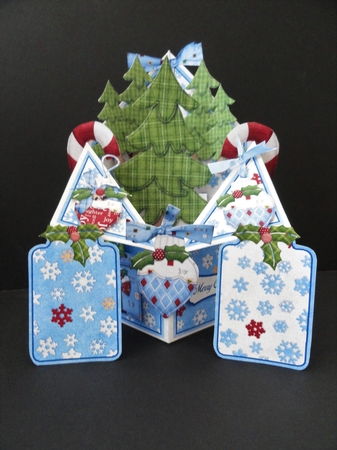 Oh Christmas Tree Tuxedo Pop Up Box #4 by Valerie Spowart
