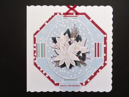Octagon Christmas Poinsettias by Valerie Spowart