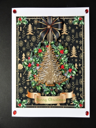Gold & Black 8x6 Christmas - 2 by Valerie Spowart