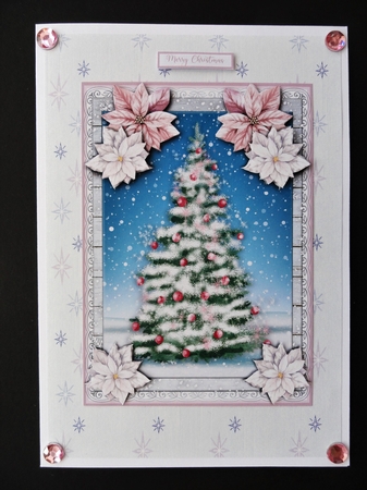 PINK CHRISTMAS quick card by Valerie Spowart