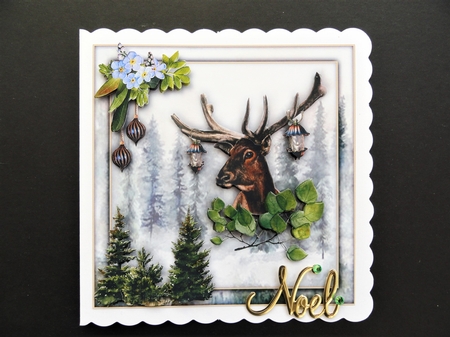 Watercolour Christmas - Buck by Valerie Spowart