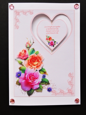 A5 heart spinner anniversary card topper by Valerie Spowart