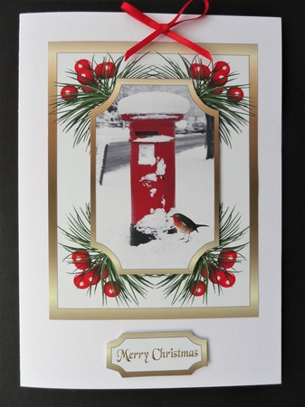 QC Post box & robin by Valerie Spowart