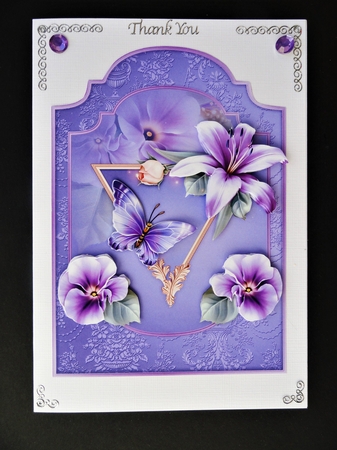 Lavish Lilacs - Shaped Card Front with Step-by-Step by Valerie Spowart
