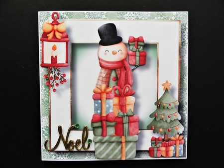Stack Of Presents - Snowman by Valerie Spowart