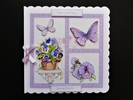 Pansy garden 6x6 by Valerie Spowart