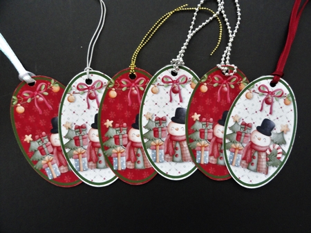 21- Festive Snowman Tags by Valerie Spowart