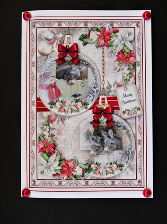 Donkey Christmas Baubles Mini Page Kit by Valerie Spowart