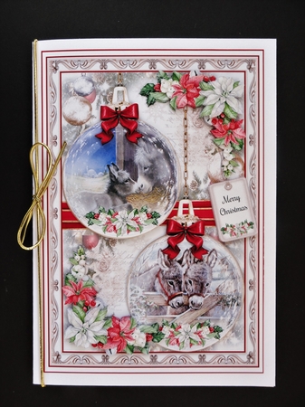Donkey Christmas Baubles 02 Mini Page Kit by Valerie Spowart