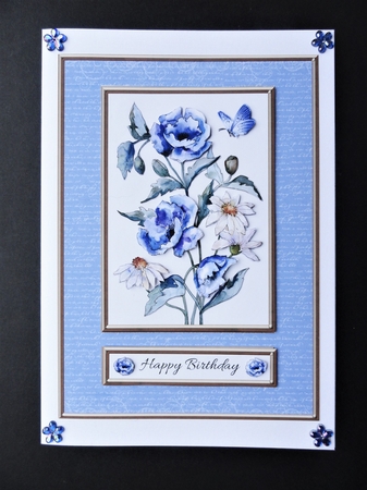 Lovely Watercolor Flowers Birthday Topper by Valerie Spowart
