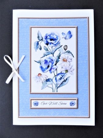 Lovely Watercolor Flowers Get Well Topper by Valerie Spowart