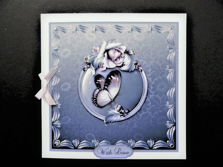 Cool Roses - Square Card Front with Step-by-Step by Valerie Spowart