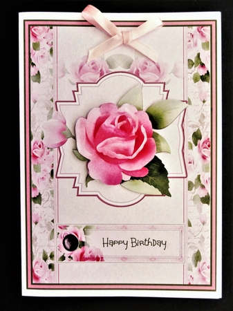 A Pink rose A5 by Valerie Spowart
