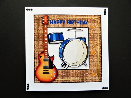 music guitar drums 1 by Valerie Spowart