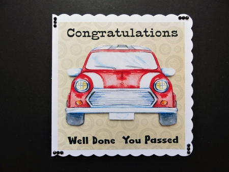 6x6  Congratulations, Driving Test by Valerie Spowart