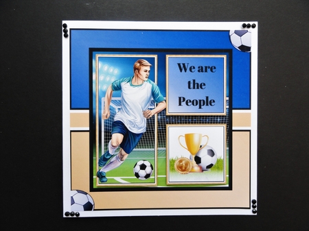 8x8 Glasgow Rangers Card Front, Tag & Sentiments  by Valerie Spowart