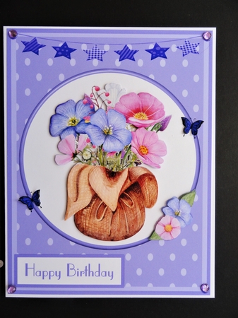 Wildflowers birthday greeting card by Valerie Spowart