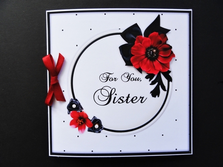 Poppy Perfection - Sister - Card Front with Step-by-Step by Valerie Spowart