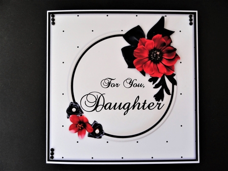 Poppy Perfection - Daughter - Card Front with Step-by-Step by Valerie Spowart