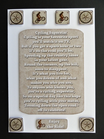 Two Cycling Verse Toppers by Valerie Spowart