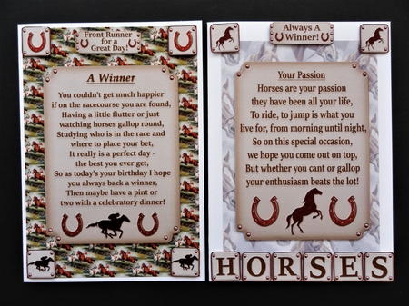 Horse Riding and Racing Verse Toppers by Valerie Spowart