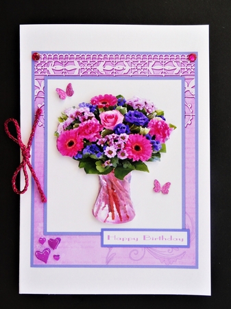 Gerbera flowers greeting card by Valerie Spowart