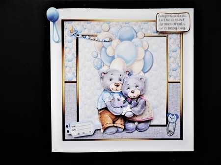 Teddy bear baby boy by Valerie Spowart
