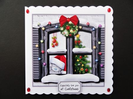 Tatty Teddy Christmas Window by Valerie Spowart