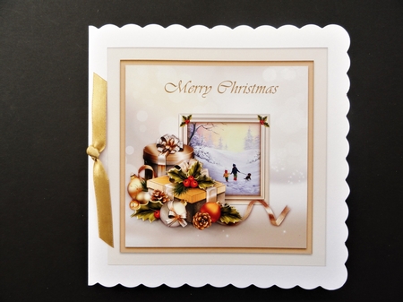 Christmas Card With Snowy Scene by Valerie Spowart