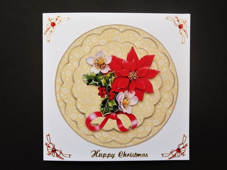 Poinsettias & Holly rocker  card by Valerie Spowart