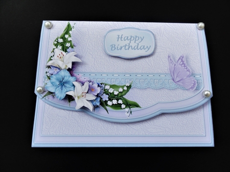 Lilies Cluster- Flapover Card Mini Kit by Valerie Spowart