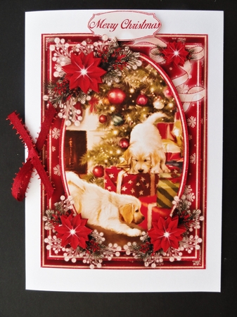Dogs Christmas 5X7 Bumper Kit #1  by Valerie Spowart