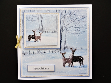 Christmas Deer 7.45x7.45 Mini Kit by Valerie Spowart