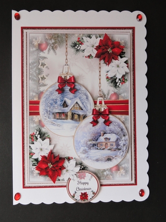 Christmas Cottage Baubles Mini Page Kit by Valerie Spowart