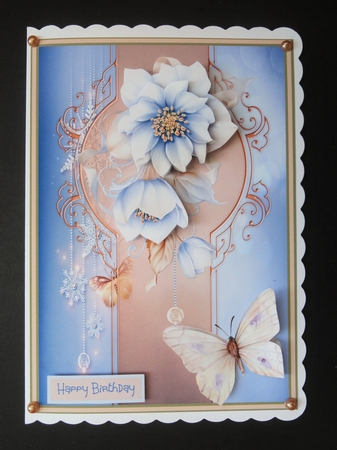 Frosted blue rose A5 by Valerie Spowart