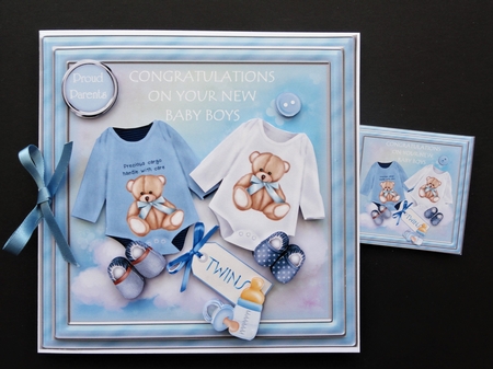 Twin Boys in square frame - Request by Valerie Spowart