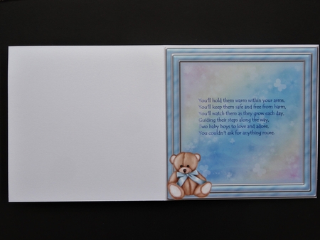 Twin Boys in square frame - Request by Valerie Spowart