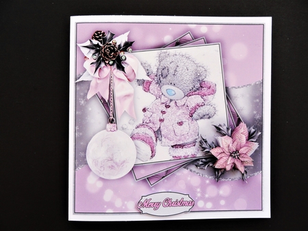 Pink Teddy Christmas Mini Kit #3     by Valerie Spowart