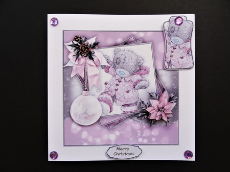 Pink Teddy Christmas Mini Kit #3     by Valerie Spowart