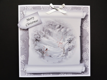 Christmas Parchment Scroll 2 No Flowers by Valerie Spowart