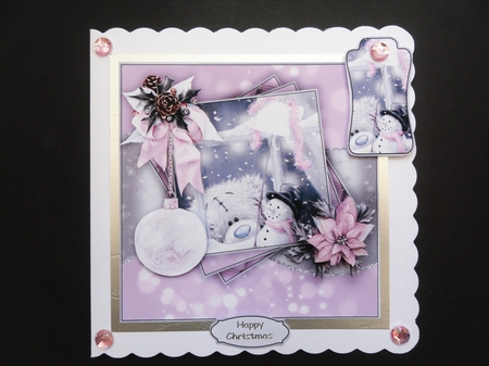 Pink Teddy Christmas 2 Mini Kit #1     by Valerie Spowart