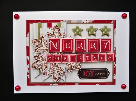 Joy to You 7.5 x 5.5 Inch Merry Christmas Card Front by Valerie Spowart