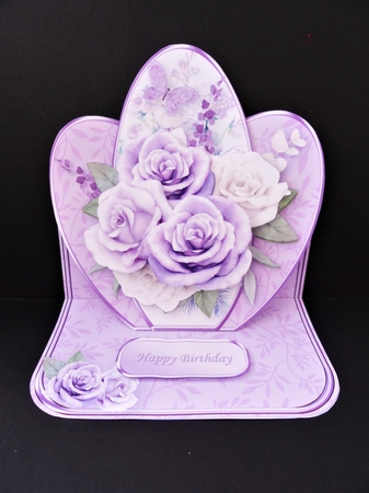 Rose Posy - Shaped Easel Card Mini Kit by Valerie Spowart
