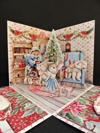Christmas in Bracken Wood 1 Exploding Box Room for a Surprise Kit by Valerie Spowart