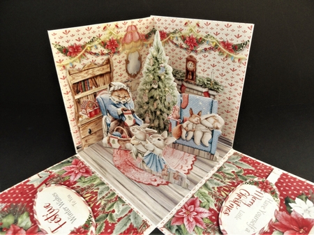 Christmas in Bracken Wood 1 Exploding Box Room for a Surprise Kit by Valerie Spowart